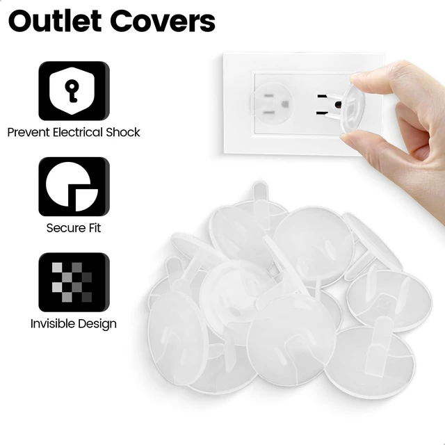 Alt view image 7 of 7 - Clear Outlet Covers for Baby Proofing, 30pcs | Invisible Design, Plug Protector Covers, Electrical Outlet Child Safety Covers, Durable, For Home School and Daycares