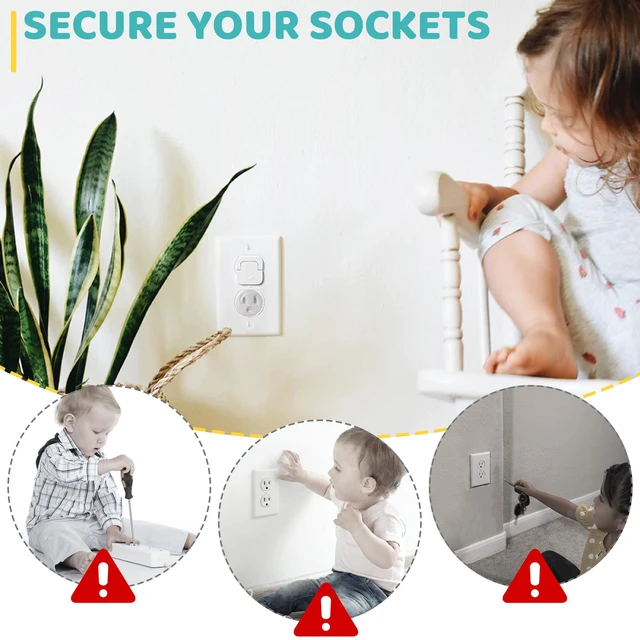 Alt view image 2 of 7 - 70 Pack Outlet Covers Baby Proofing, Plug Covers Safety Set | Protect from Power Shock; Easy Pull-ring Removal Style 30 Pcs & Transparent Plugs 40 Pcs; No-tool Setup