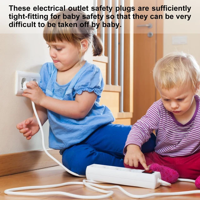 Alt view image 6 of 6 - 24 Pack Outlet Covers Proofing, Plug Covers Easy Installation Electric Plug Protectors Safety Socket Cover Plugs Protector Black