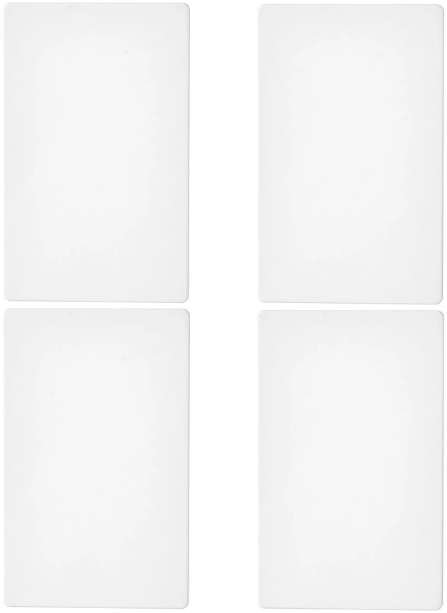 Main image of Screwless Blank Wall Plate Cover 4 Pack 1-Gang Blank Outlet Switch Covers Plate No Device Electrical Faceplate Standard Size 4.69" x 2.92" Impact Resistant, Gloss White