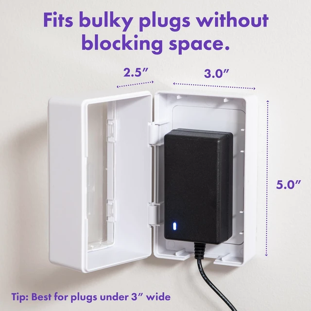 Alt view image 2 of 7 - Outlet Cover Box Outlet Covers Baby Proofing Child Proof Lock