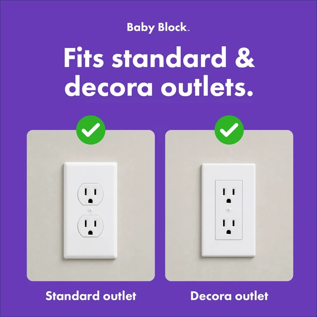 Alt view image 6 of 7 - Outlet Cover Box Outlet Covers Baby Proofing Child Proof Lock
