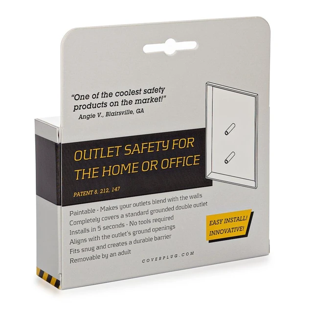 Alt view image 6 of 7 - Paintable Childproof Wall Outlet Cover 2 Pack Blank Electrical Outlet Cover for Baby Safety and Room Cohesion