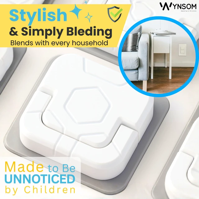 Alt view image 4 of 7 - 60 Pack Outlet Covers Baby Proofing with Pull Handle- Plug Covers Baby Proofing- White Baby Proof Outlet Covers 3 Prong Child Proof Outlet Cover- Shock Prevent Plug Protectors Baby Proof Plug Covers