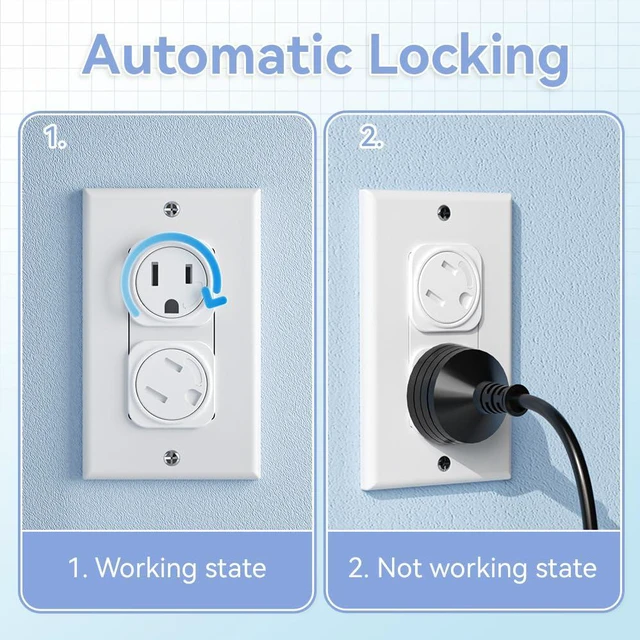 Alt view image 4 of 7 - 20 Pcs Electrical Safety Plug Socket Covers US, Child Baby Safety Plug Socket Covers for Sockets, Protection Against Electric Shock for Children (White)