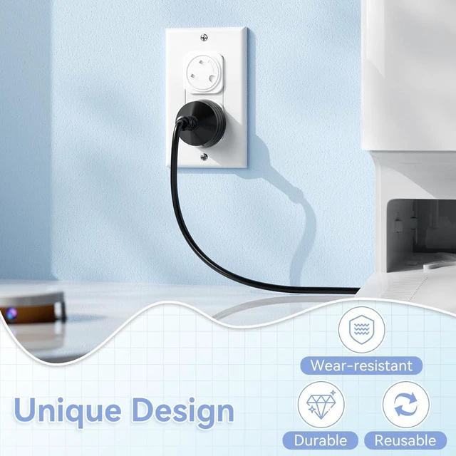 Alt view image 6 of 7 - 20 Pcs Electrical Safety Plug Socket Covers US, Child Baby Safety Plug Socket Covers for Sockets, Protection Against Electric Shock for Children (White)
