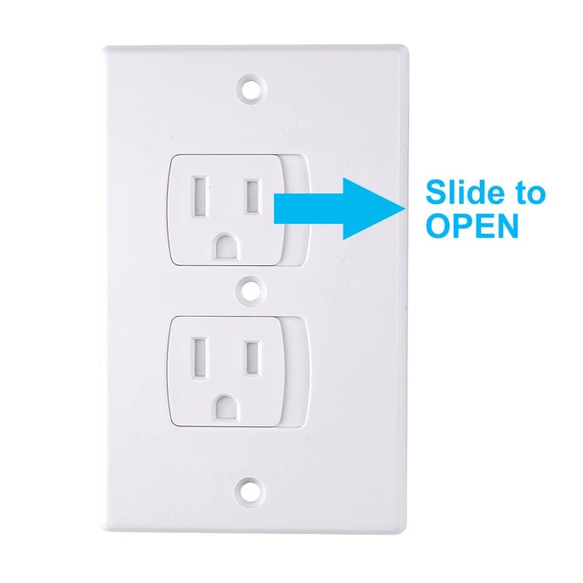 Alt view image 3 of 7 - 12 Pack Baby Safety Electric Outlet Covers | Baby Safety Self Closing Wall Socket Plugs Plate Alternate for Child Proofing