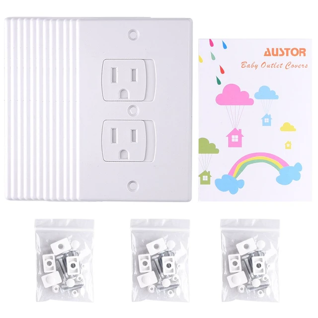 Alt view image 7 of 7 - 12 Pack Baby Safety Electric Outlet Covers | Baby Safety Self Closing Wall Socket Plugs Plate Alternate for Child Proofing