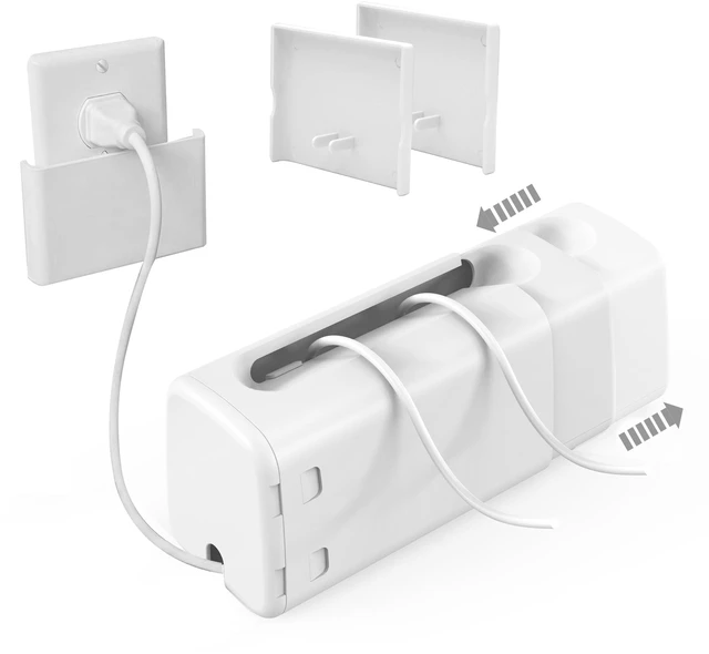 Main image of 1 Pack Baby Proof Power Strip Cover and 2 Pack Outlet Plug Covers | Adjustable Length,Baby Proof Cords,Baby Proof Surge Protector,Fits Most Power Strip,Lock System,Simple to Use,ABS