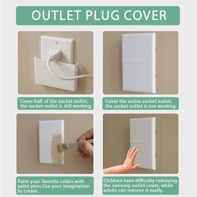 Alt view image 5 of 7 - 1 Pack Baby Proof Power Strip Cover and 2 Pack Outlet Plug Covers | Adjustable Length,Baby Proof Cords,Baby Proof Surge Protector,Fits Most Power Strip,Lock System,Simple to Use,ABS