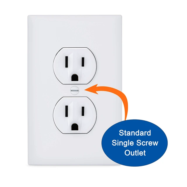 Alt view image 3 of 3 - 6-Pack Self-Closing (1Screw) Standard Outlet Covers - An Alternative To Wall Socket Plugs for Child Proofing Outlets, (Espresso)