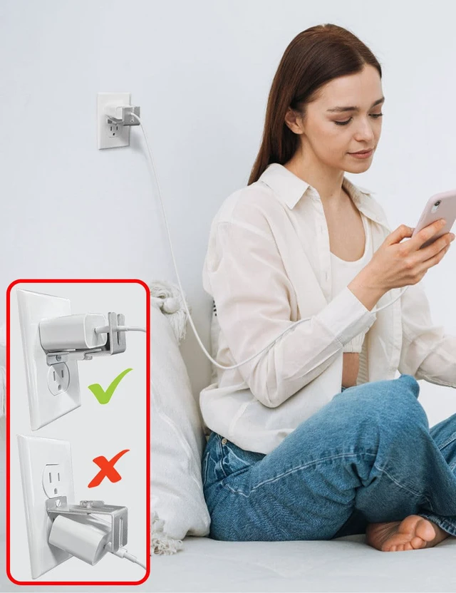 Alt view image 6 of 6 - Outlet Lock, Silver, 1-Pack | Adjustable Metal Security Device, Effectively Prevents Power Plug Accidental Unplugging for Surveillance & Home Equipment