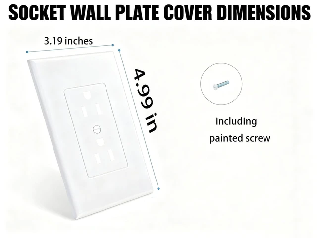 Alt view image 3 of 5 - 10 Pack Duplex Outlet Covers Wall Plates 1-Gang Switch Outlet Electrical Cover Plate Unbreakable Thermoplastic Faceplate for Light Receptacle Outlet Switch, White