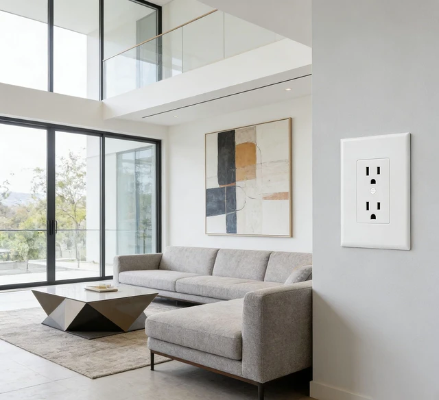 Alt view image 5 of 5 - 10 Pack Duplex Outlet Covers Wall Plates 1-Gang Switch Outlet Electrical Cover Plate Unbreakable Thermoplastic Faceplate for Light Receptacle Outlet Switch, White