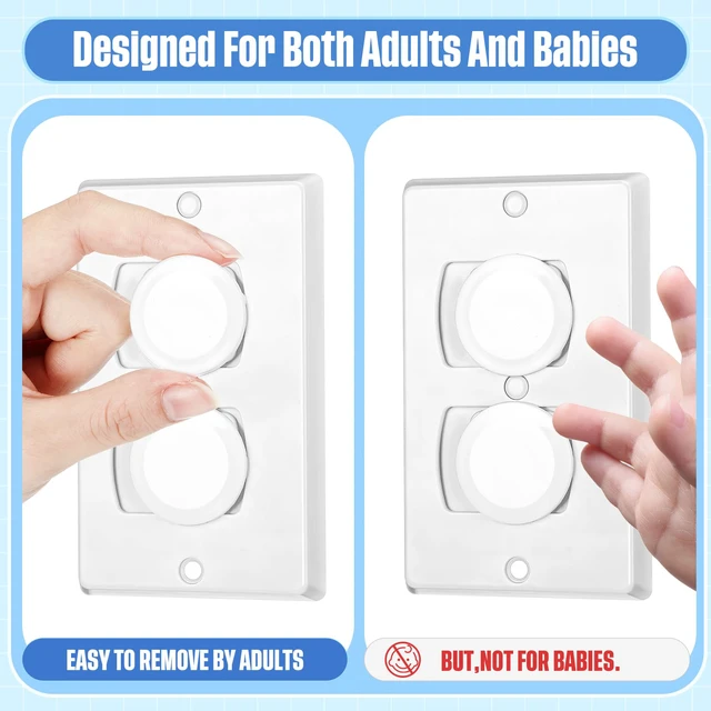 Alt view image 4 of 7 - 200 Pcs Baby Proofing Outlet Covers Bulk Child Plug Protectors, White | Electrical Outlet Plugs, Childproof Socket Covers for Home Office Daycare, Improved Grip Socket Guards, Universal Protectors