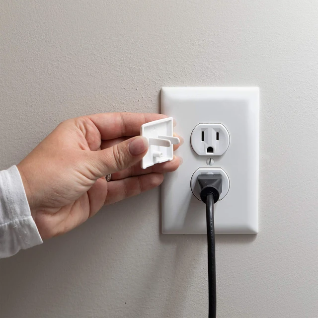 Alt view image 3 of 5 - Safety StayPut Single Outlet Plug Cover | White | Secure Fit and Beveled Edges Prevent Small Fingers from Removing Unlike Inferior Products| Fits All Outlets | 24 Pack