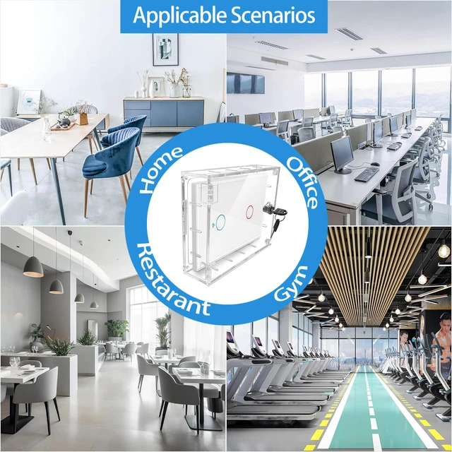 Alt view image 7 of 7 - Smart Home Switch Cover,Baby Proof Light Outlet Covers,Child Safety Switch Plate Guard,Wall Plug Box,Kids Electrical Protector Box Fits All Outlet 4.95" H X 3.35" W X 1.77" D or Smaller