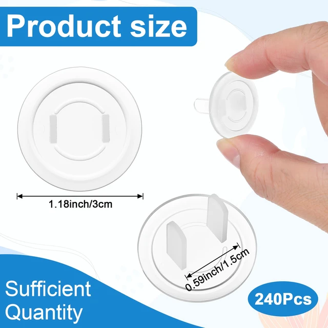Alt view image 2 of 7 - 240 Pcs Outlet Covers Bulk Proofing Plug Covers for Electrical Outlets Easy Install Socket Sturdy Safe Secure Proofing Kit for Home Office