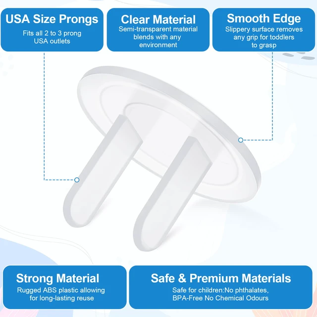 Alt view image 3 of 7 - 240 Pcs Outlet Covers Bulk Proofing Plug Covers for Electrical Outlets Easy Install Socket Sturdy Safe Secure Proofing Kit for Home Office
