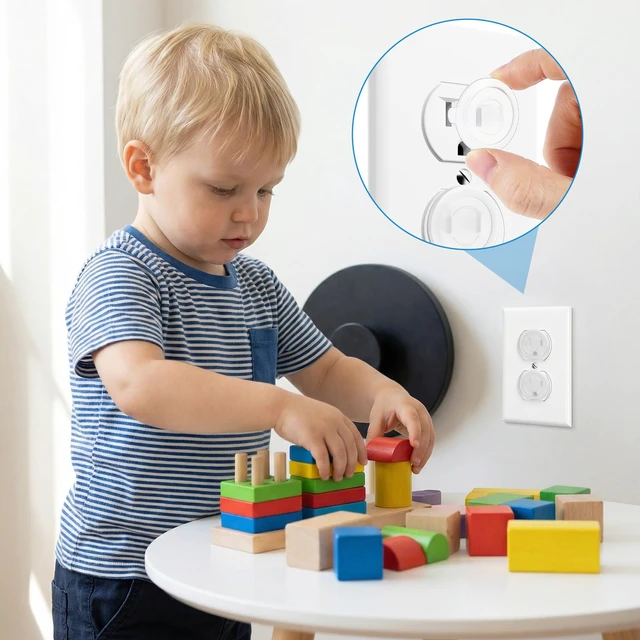 Alt view image 5 of 7 - 240 Pcs Outlet Covers Bulk Proofing Plug Covers for Electrical Outlets Easy Install Socket Sturdy Safe Secure Proofing Kit for Home Office