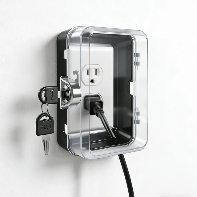 Main image of Outlet Cover, Baby Proofing, Shatterproof Safety Lock Box, Anti-Pry Wall Socket Protector, for Home Indoor Electrical Outlets & Switches, 6.69in*4.41in*2.95in (1 PC)