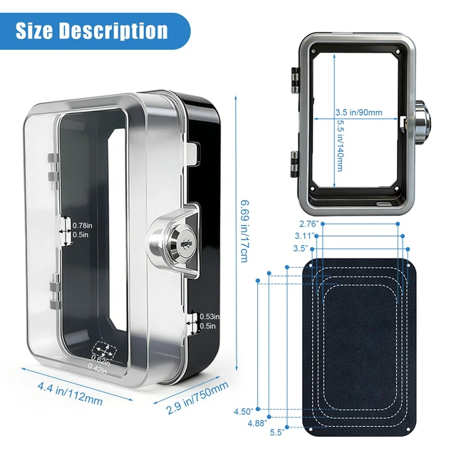 Alt view image 3 of 7 - Outlet Cover, Baby Proofing, Shatterproof Safety Lock Box, Anti-Pry Wall Socket Protector, for Home Indoor Electrical Outlets & Switches, 6.69in*4.41in*2.95in (1 PC)