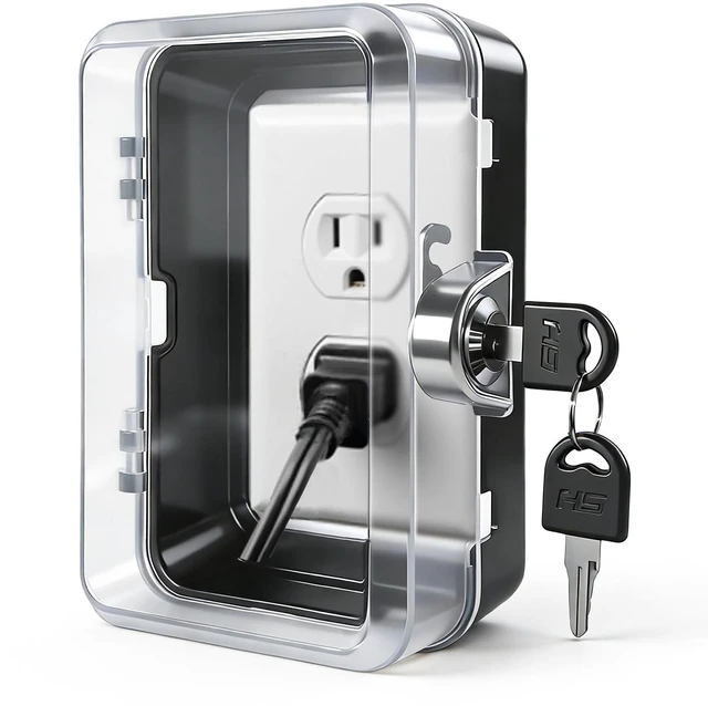 Main image of Socket Lock, Child Proof, ABS Bite Resistant Safety Box, Tool-Free Installation Outlet Cover, for Household Baby & Pet Proofing Wall Sockets, 6.69in*4.41in*2.95in (1 PC)