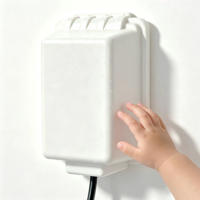 Main image of Outlet Cover Box Outlet Covers Baby Proofing Child Proof Lock,White | Baby Safety Outlet Cover Box-Key Lock for Much Better Toddler Proofing,Suitable for all Standard Electrical Outlets,1 Pc
