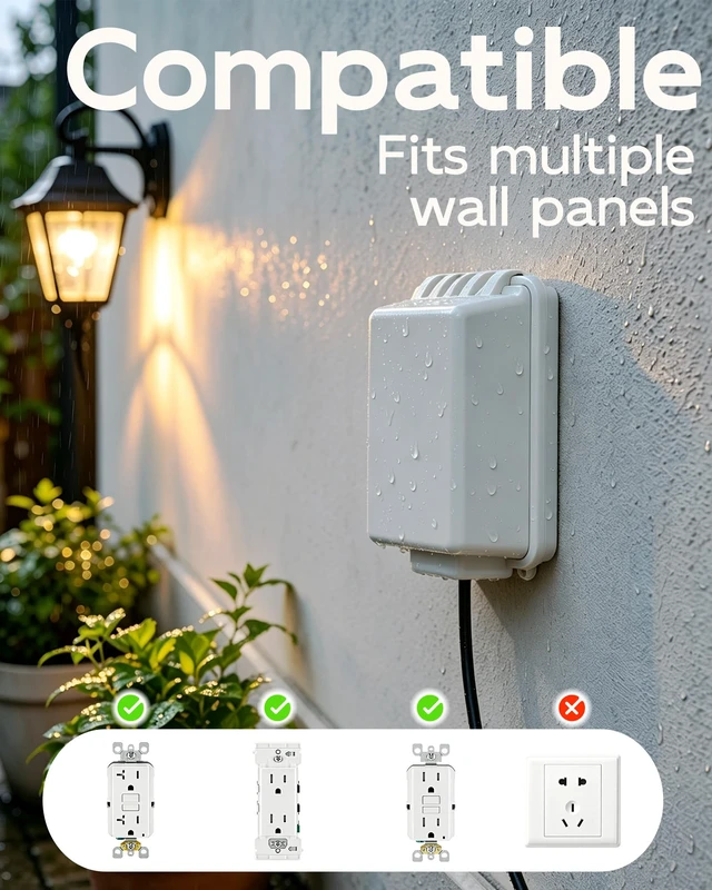 Alt view image 6 of 7 - Outlet Cover Box Outlet Covers Baby Proofing Child Proof Lock,White | Baby Safety Outlet Cover Box-Key Lock for Much Better Toddler Proofing,Suitable for all Standard Electrical Outlets,1 Pc