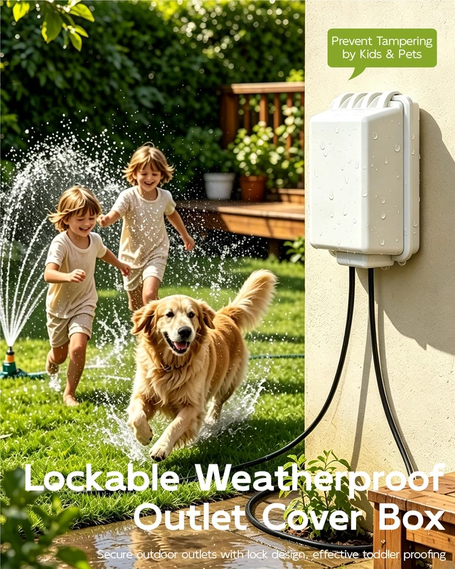 Alt view image 4 of 7 - Outlet Cover Box Outlet Covers Baby Proofing Child Proof Lock,White | Baby Safety Outlet Cover Box-Key Lock for Much Better Toddler Proofing,Suitable for all Standard Electrical Outlets,1 Pc