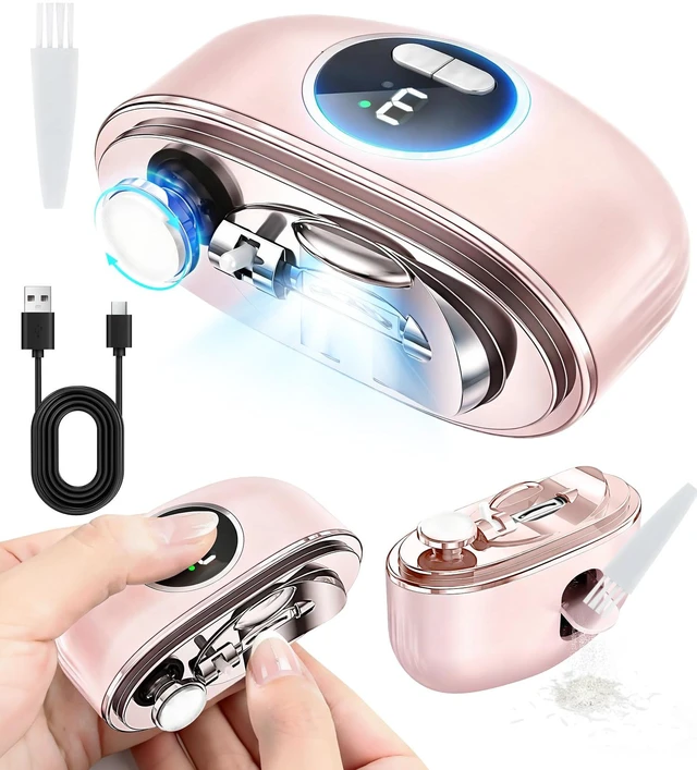 Main image of Upgraded Electric Nail Clippers, Automatic Electric Nail Trimmers with LED Light, Easy-Grip Painless Nail Cutter for Seniors, Kids, and People with Arthritis, Safe for Thick or Delicate Nails