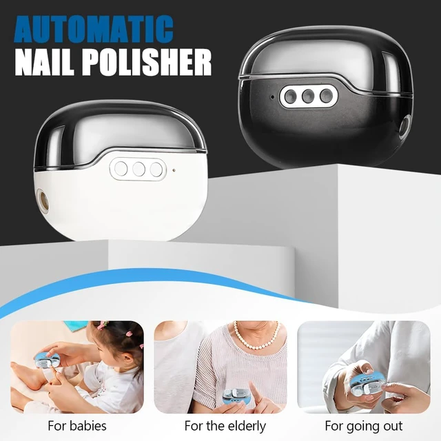 Alt view image 2 of 7 - Multi Functional Electric Nail Clippers Trimmer, 2026 Upgraded 3 in 1 Electric Polishing Automatic Nail Clippers with 3 Adjustable Speeds, Portable Rechargeable Device for Adults SeniorsBlack