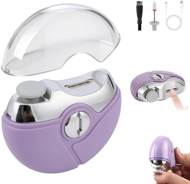 Main image of 2 in 1 Electric Polishing Automatic Nail Clippers, 2026 Upgraded Electric Nail Trimmer Electric Nail Clipper with 2 Adjustable Speeds, Nail Trimmer for Seniors,Adults Automatic Nail Clipper (Purple)