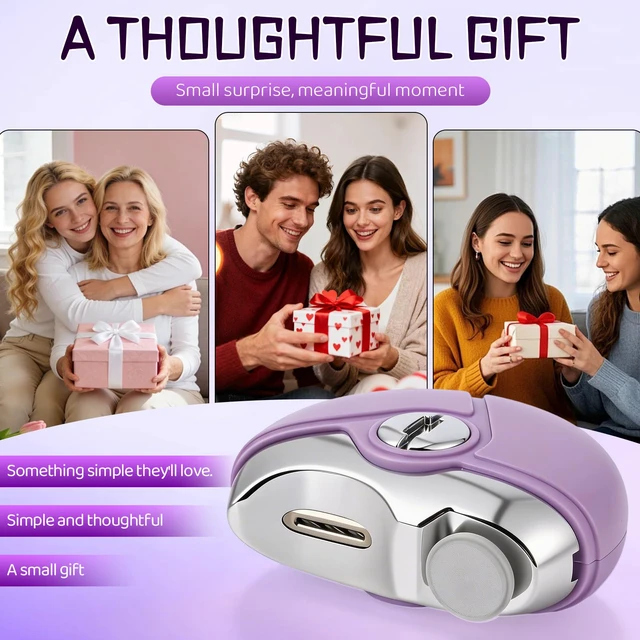 Alt view image 6 of 7 - 2 in 1 Electric Polishing Automatic Nail Clippers, 2026 Upgraded Electric Nail Trimmer Electric Nail Clipper with 2 Adjustable Speeds, Nail Trimmer for Seniors,Adults Automatic Nail Clipper (Purple)