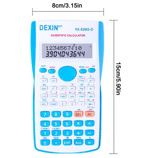 Alt view image 2 of 6 - Scientific Calculators Desktop, Scientific Calculators for Students, Scientific Calculator 240 Functions 2 Line 10+2 Digits, Desk Math Calculator for School (Blue and White)