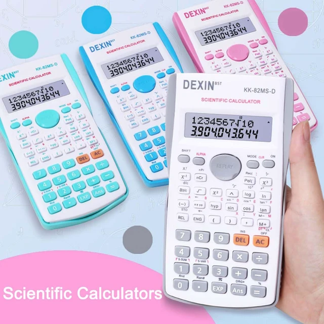 Alt view image 5 of 6 - Scientific Calculators Desktop, Scientific Calculators for Students, Scientific Calculator 240 Functions 2 Line 10+2 Digits, Desk Math Calculator for School (Blue and White)