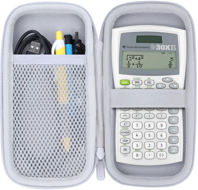 Main image of Hard Carry Case Compatible with Texas Instruments TI-30XIIS TI-30XS TI-30Xa TI-36X Pro Scientific Calculator (Off White Case Only)