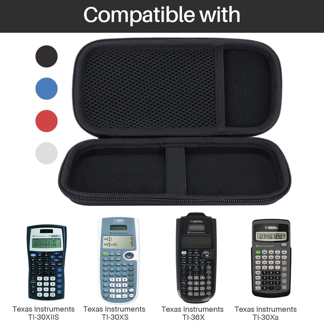 Alt view image 2 of 7 - Hard Carry Case Compatible with Texas Instruments TI-30XIIS TI-30XS TI-30Xa TI-36X Pro Scientific Calculator (Off White Case Only)