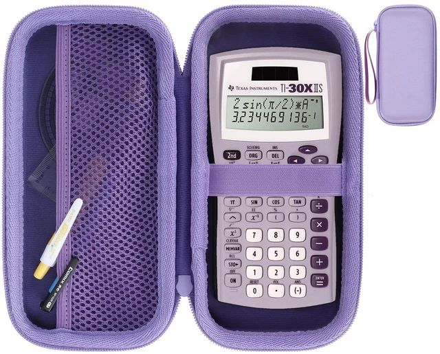 Main image of Case for Texas Instruments TI-30XIIS TI-30XS TI-30Xa Calculator | Fits for TI-36X Pro Scientific Calculator, Hard Shell Shockproof, Mesh Bag Organizer, Lightweight Travel