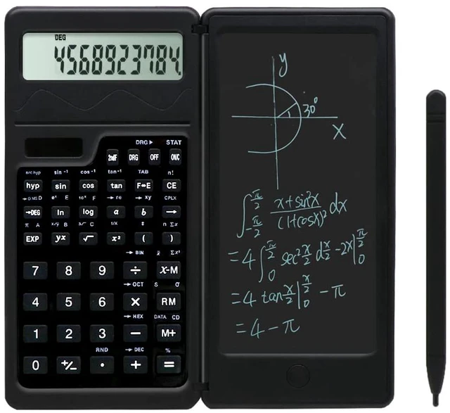 Main image of Solar Scientific Calculator for Students, 10-Digit Large Screen | Math Calculator with Notepad, School Calculator for Middle School, High School and College, Back to School Supplies(Black)