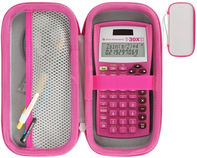 Main image of Case for Texas Instruments TI-30XIIS TI-30XS TI-30Xa Calculator | Fits for TI-36X Pro Scientific Calculator, Hard Shell Shockproof, Mesh Bag Organizer, Lightweight Travel