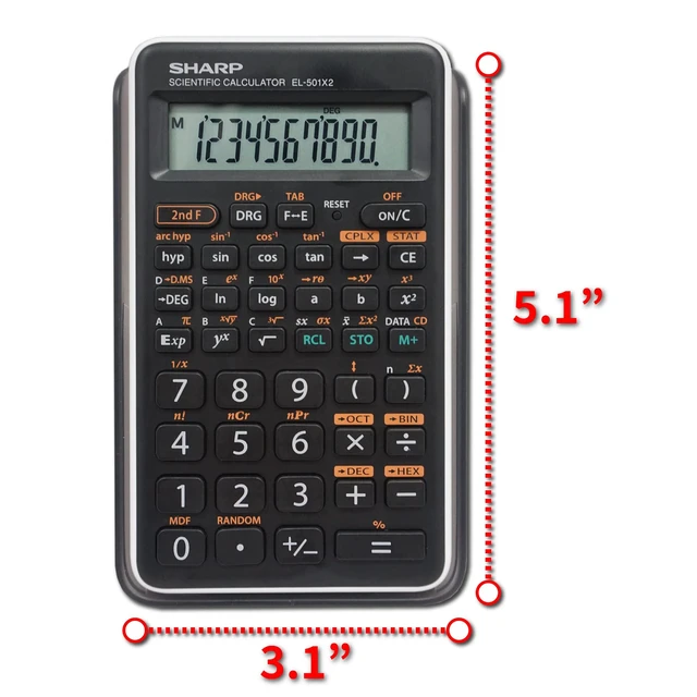 Alt view image 2 of 4 - EL501X2BWH Engineering/Scientific Calculator