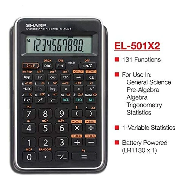 Alt view image 3 of 4 - EL501X2BWH Engineering/Scientific Calculator