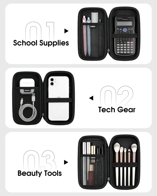 Alt view image 4 of 7 - Hard Case for Texas Instruments TI-84 Plus CE Graphing Calculator | Fits TI-30XIIS TI-34 MultiView, fx-115ES 300ES 991ES Plus/CATIGA/IPEROT Scientific Calculators, for School Exam Travel Use