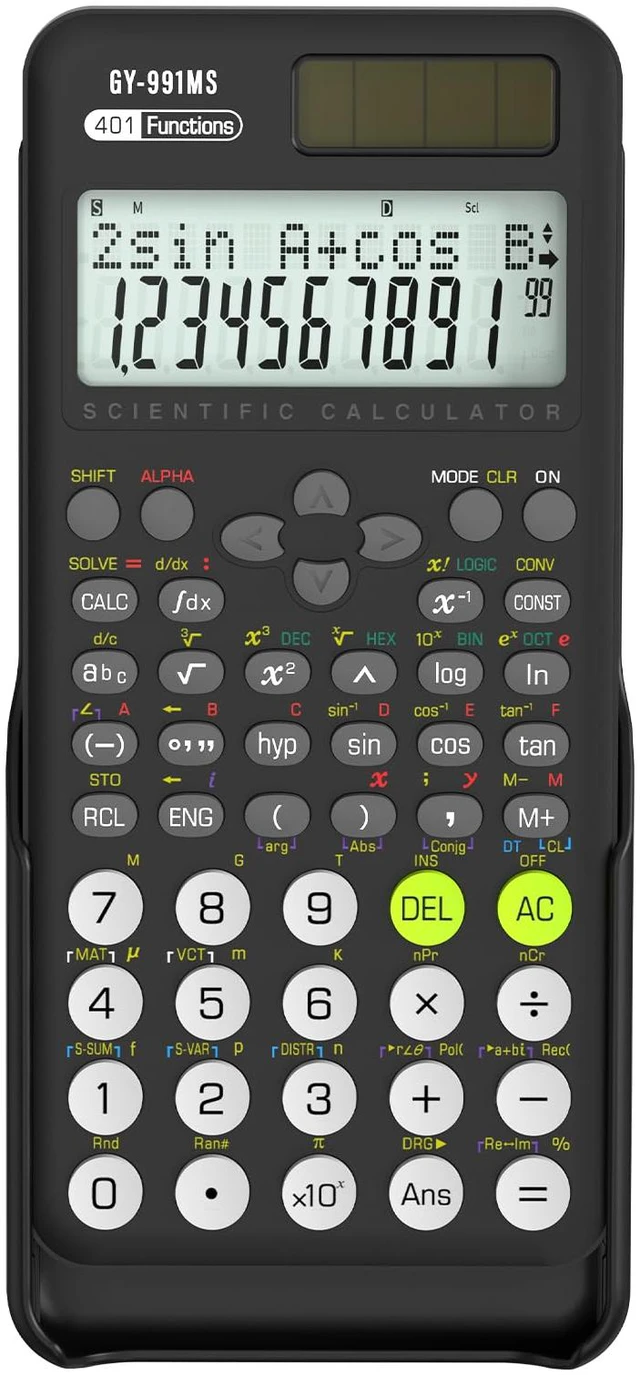 Main image of Scientific Calculators for Students, 991 MS Science Calculator for Middle and High School Supplies Calculator with Cover (Black)