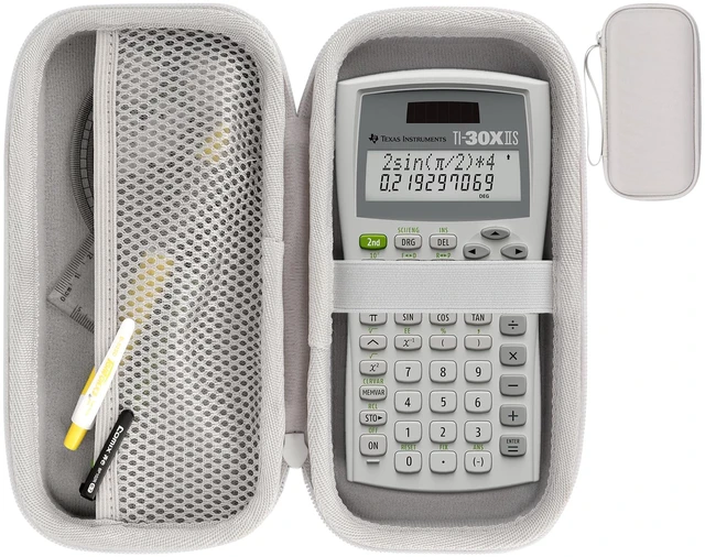 Main image of Case for Texas Instruments TI-30XIIS TI-30XS TI-30Xa Calculator | Fits for TI-36X Pro Scientific Calculator, Hard Shell Shockproof, Mesh Bag Organizer, Lightweight Travel