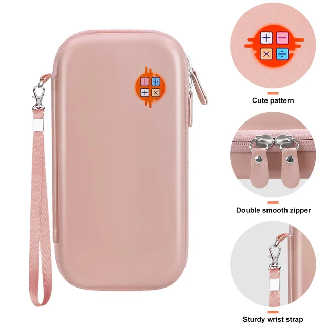 Alt view image 7 of 7 - Case for Texas Instruments TI-30XS/TI-30XIIS MultiView Calculator | For TI-36X Pro/ TI-30Xa Scientific Calculator, Mesh Bag fit Cable, Batteries, Other Accessories, Rose Gold+Black (Case Only)
