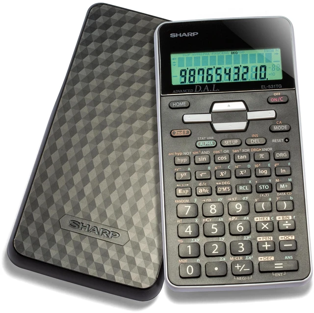 Main image of EL-531TGBBW 12-Digit Scientific/Engineering Calculator with Protective Hard Cover, LCD Display, Great for Students and Professionals, Black