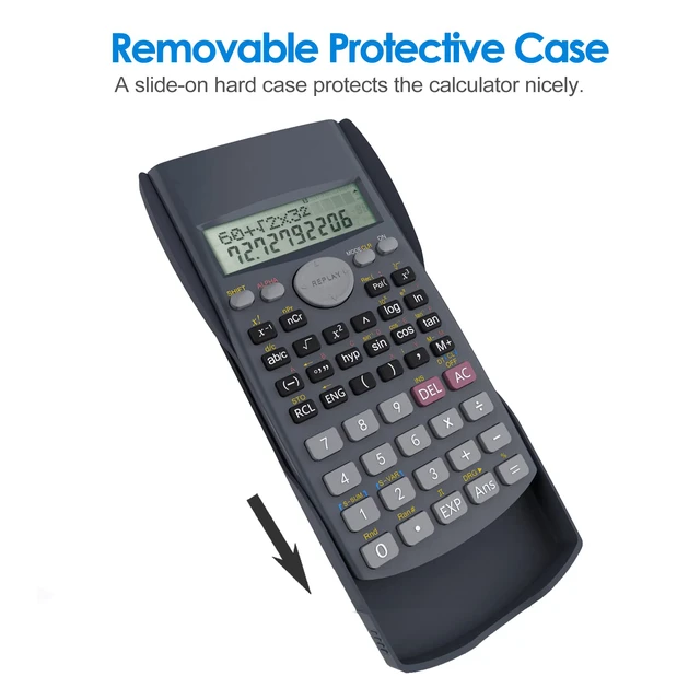 Alt view image 5 of 7 - 2-Line Engineering Scientific Calculator, Suitable for School and Business (Black)