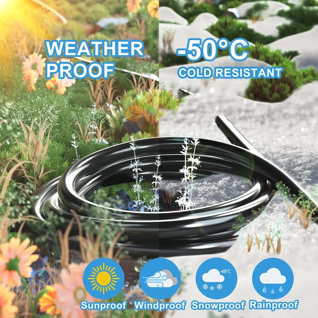 Alt view image 5 of 7 - Black Extension Cord 100 FT, 16 Gauge, Outdoor Electric Cable | 100 FT 16AWG 3 Prong Extension Cord Black, Appliance Extension Cord Waterproof with Strap, 13A 1625W SJTW, ETL Listed